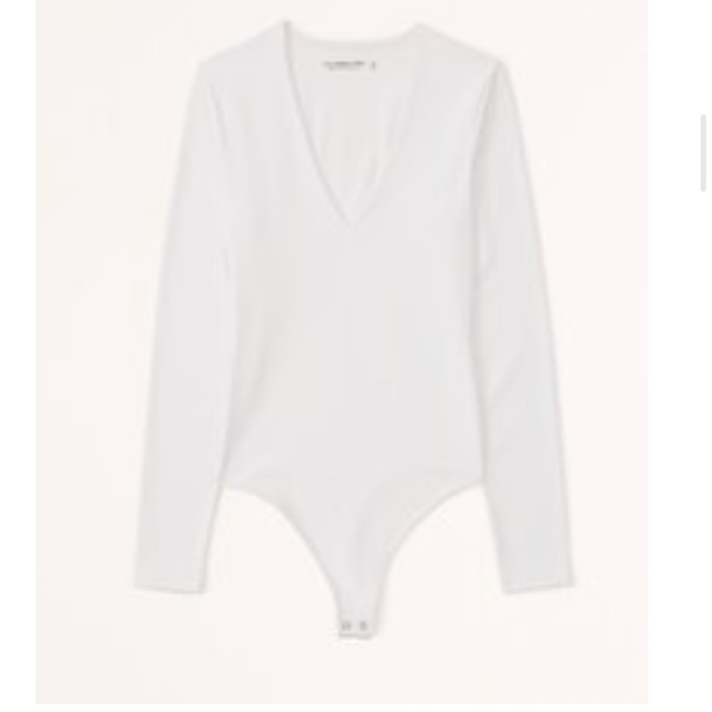 Abercrombie white vneck bodysuit